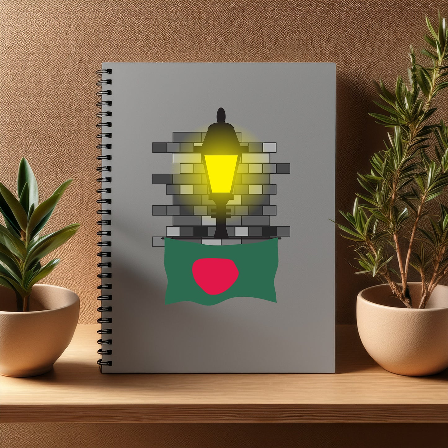 Bangladesh Street Lamp Bricks Notebook