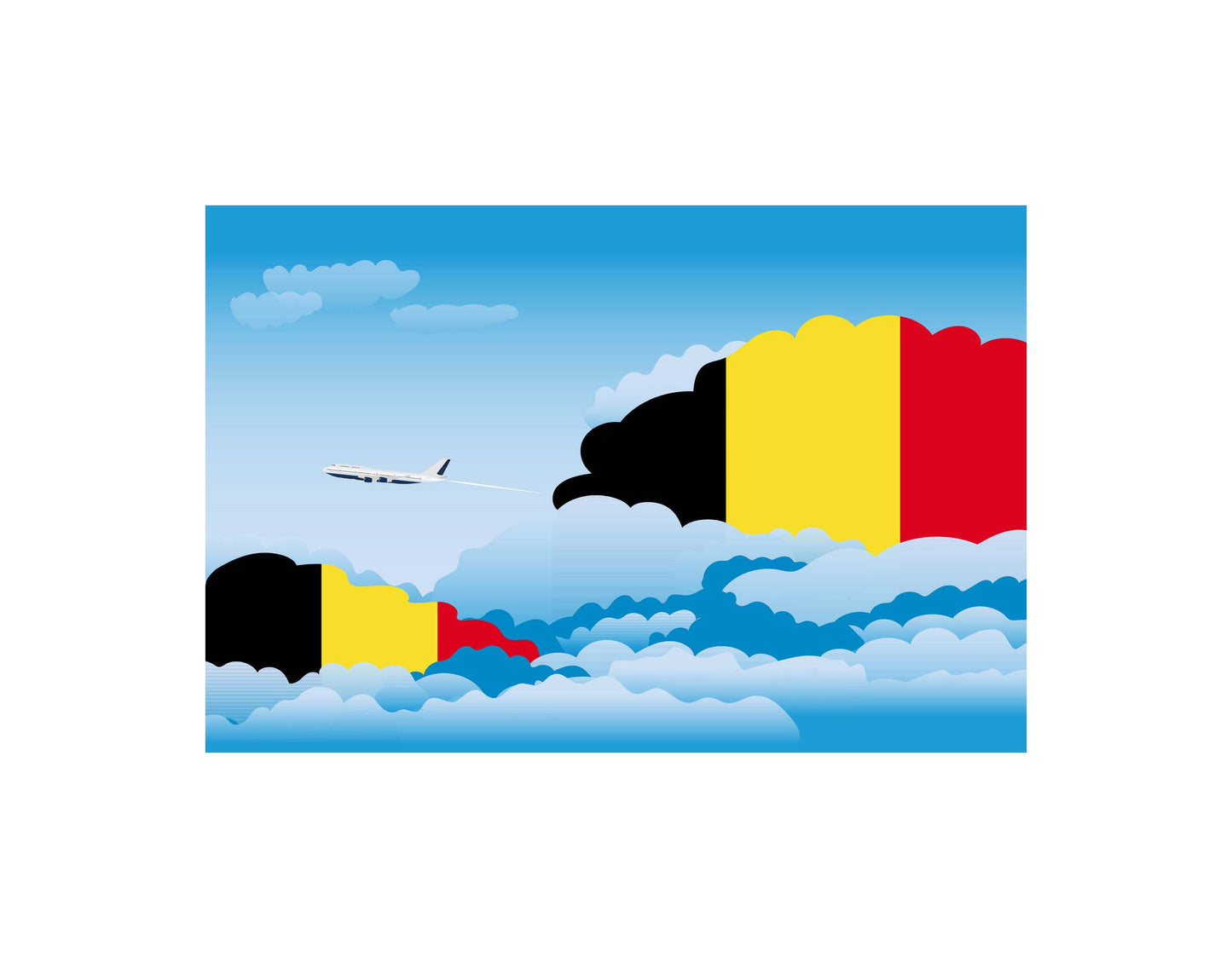 Belgium Day Clouds Blankets & Throws | Soft Premium Blankets | City Posters Plus