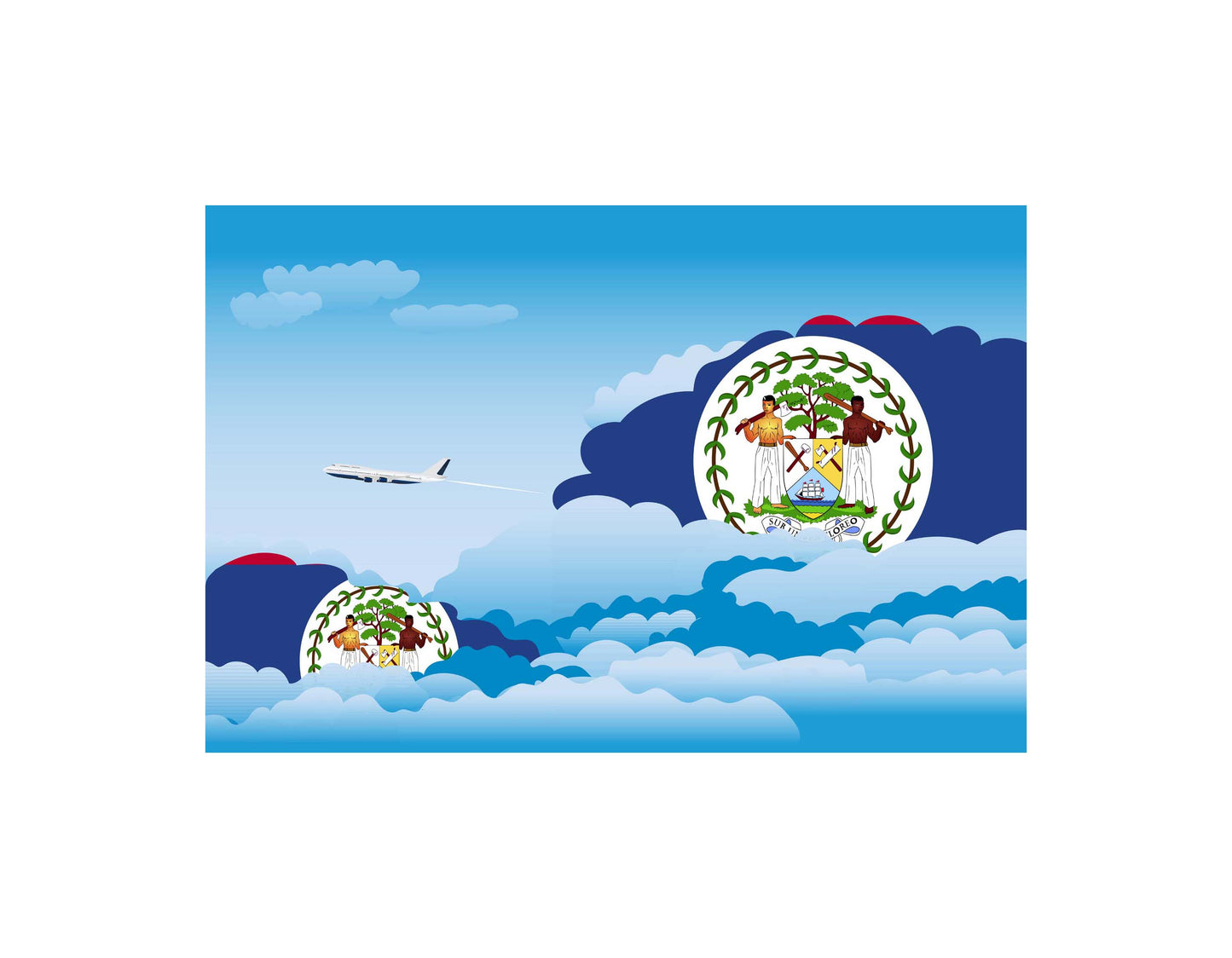 Belize Day Clouds Blankets & Throws | Soft Premium Blankets | City Posters Plus