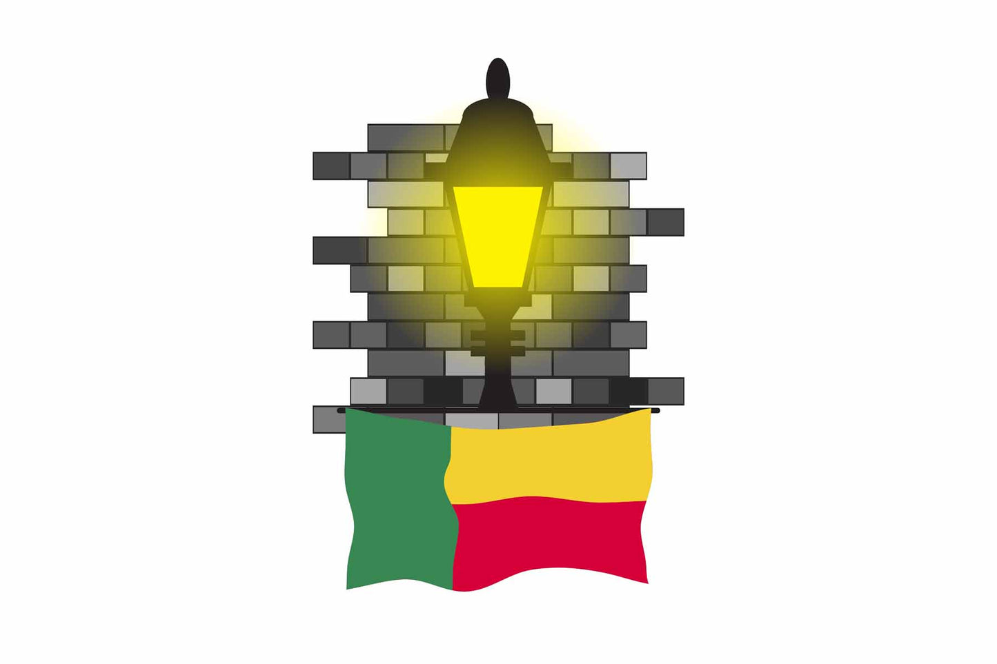 Benin Street Lamp Bricks Fridge Magnet