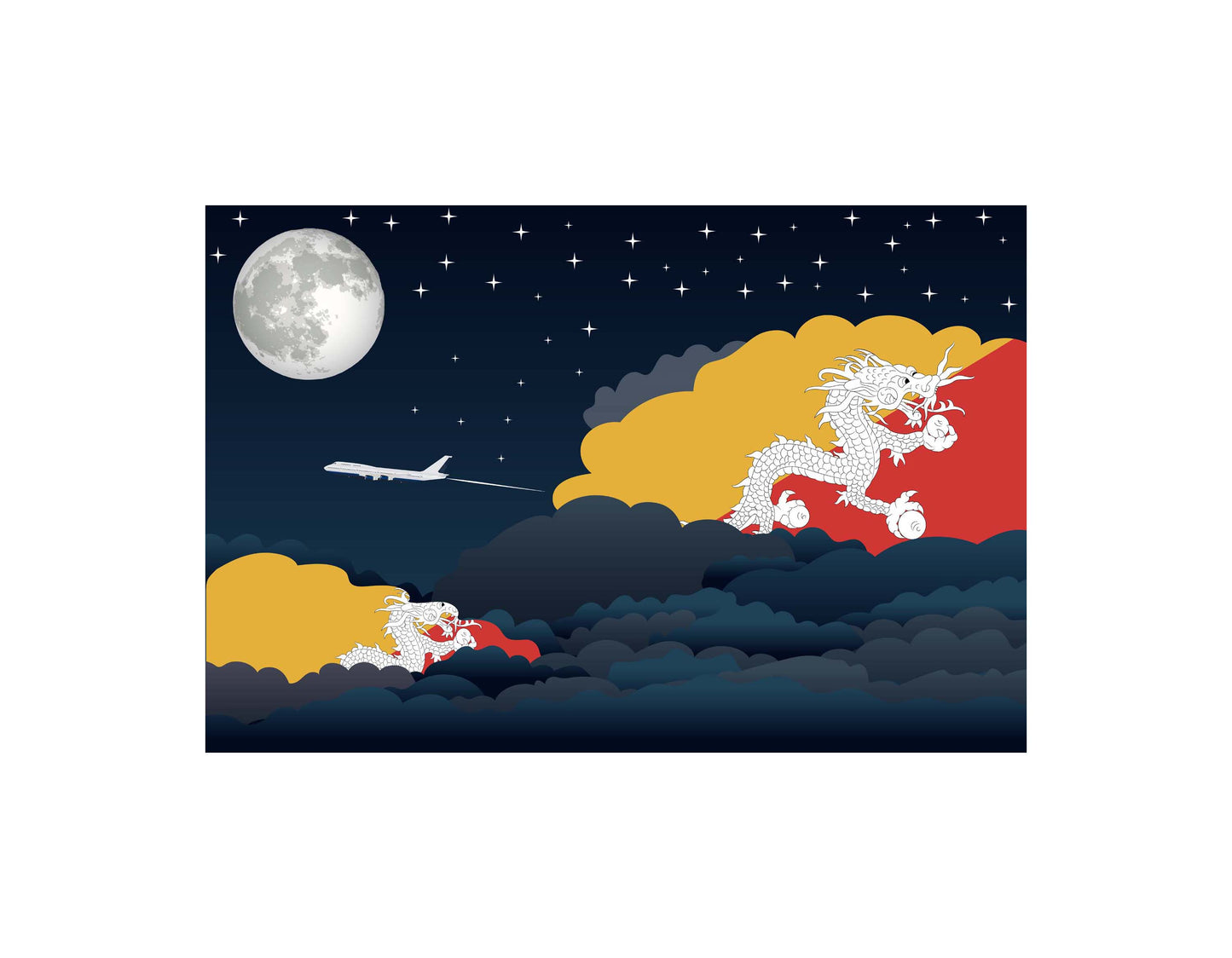 Bhutan Night Clouds Blankets & Throws | Premium Soft Blankets | City Posters Plus