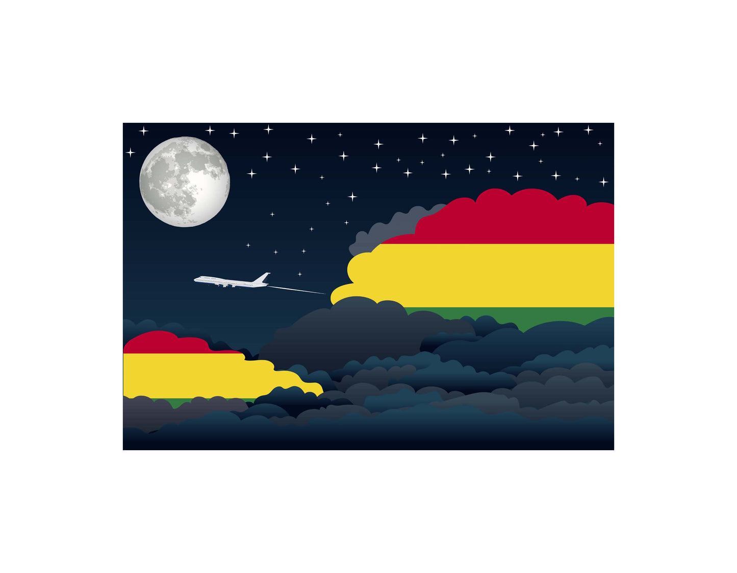 Bolivia Night Clouds Blankets & Throws | Premium Soft Blankets | City Posters Plus