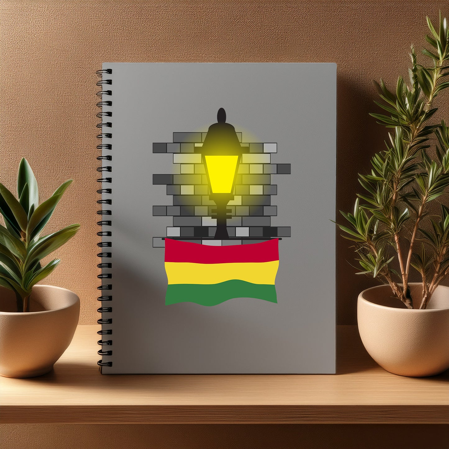Bolivia Street Lamp Bricks Notebook