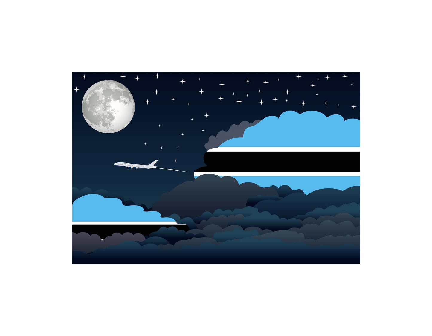 Botswana Night Clouds Blankets & Throws | Premium Soft Blankets | City Posters Plus