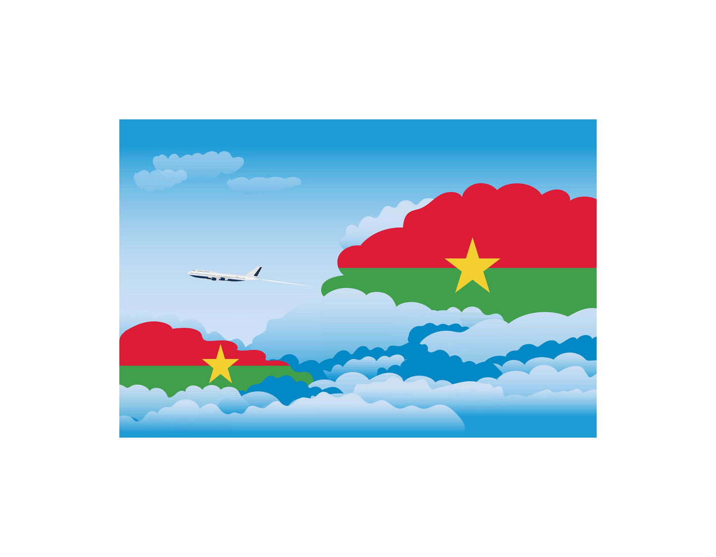 Burkina Faso Day Clouds Blankets & Throws | Soft Premium Blankets | City Posters Plus