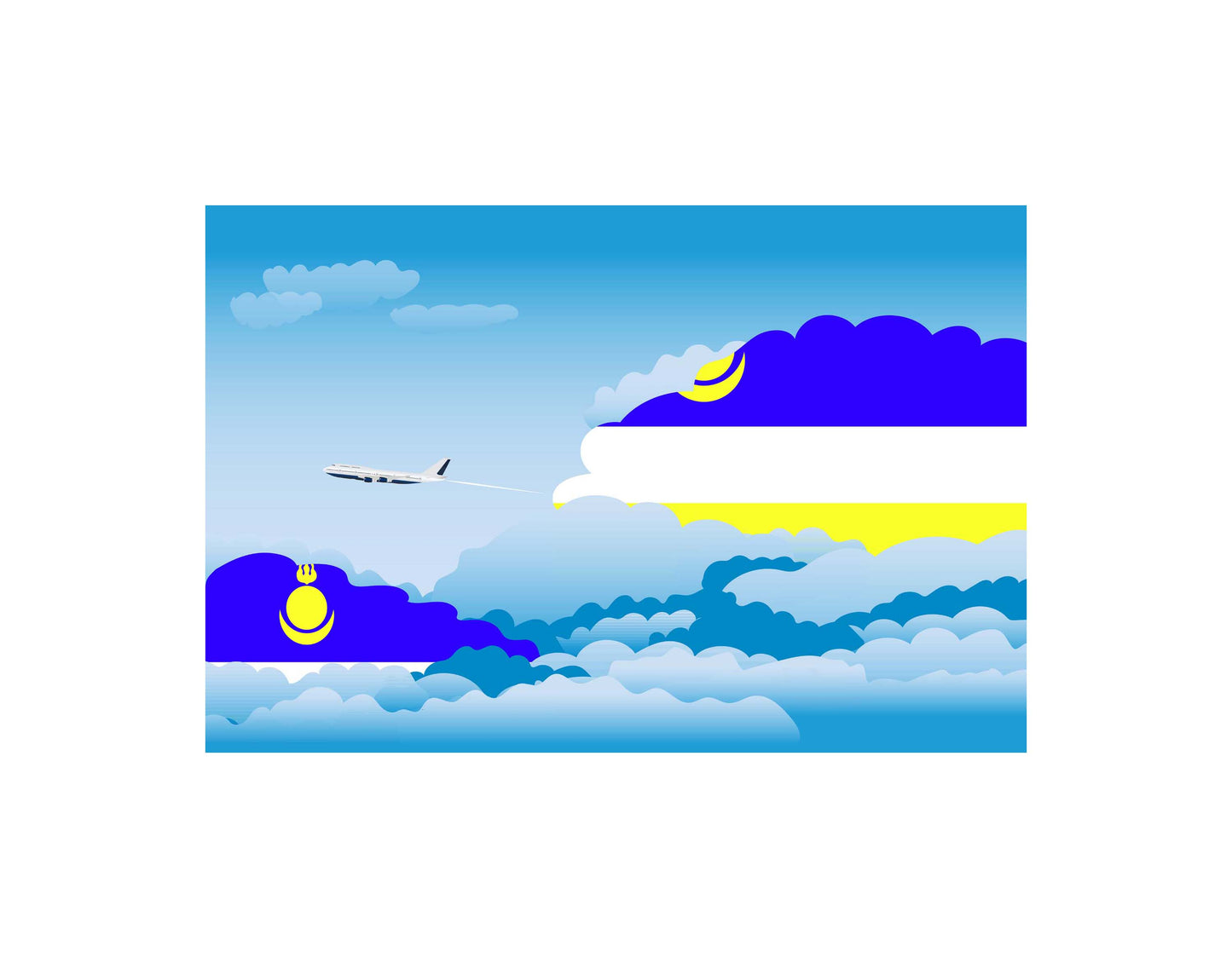Buryatia Day Clouds Blankets & Throws | Soft Premium Blankets | City Posters Plus