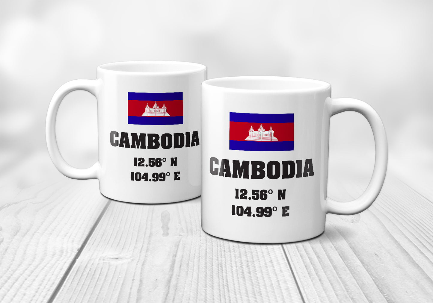 Cambodia Laitutude Longitude Mug