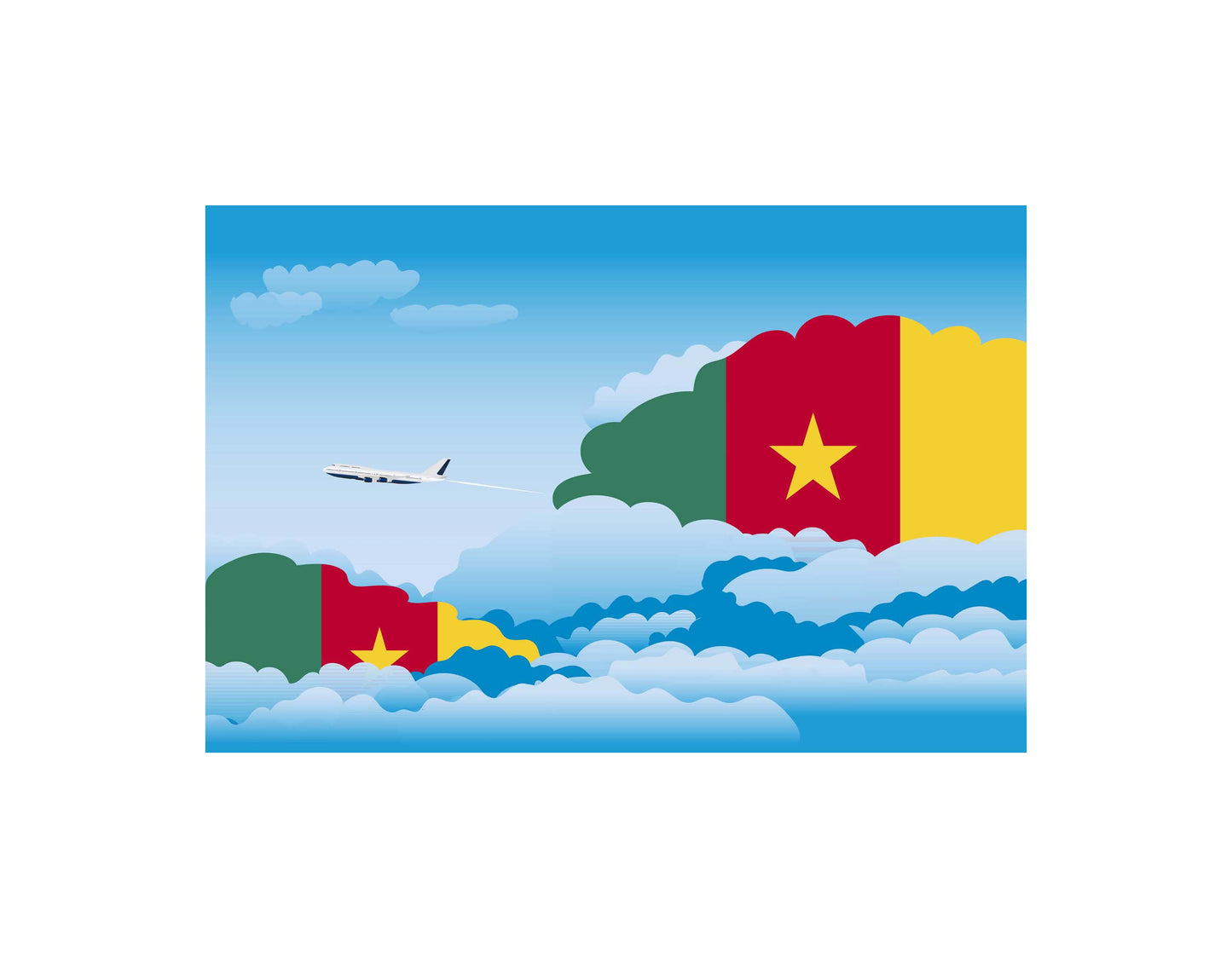 Cameroon Day Clouds Blankets & Throws | Soft Premium Blankets | City Posters Plus