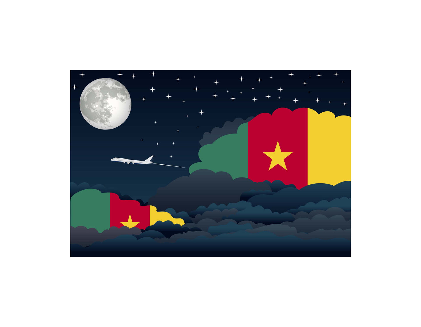 Cameroon Night Clouds Blankets & Throws | Premium Soft Blankets | City Posters Plus