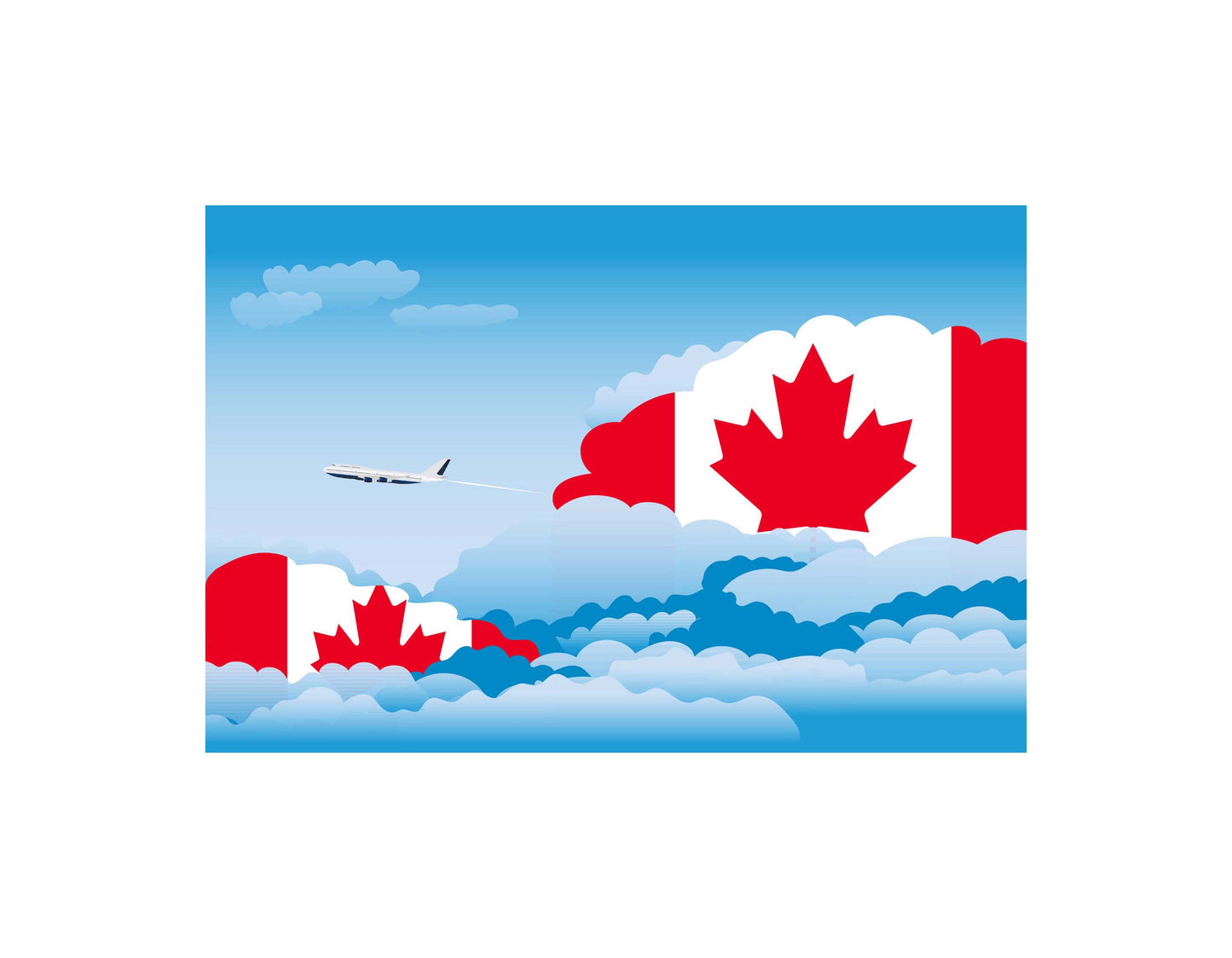 Canada Day Clouds Blankets & Throws | Soft Premium Blankets | City Posters Plus