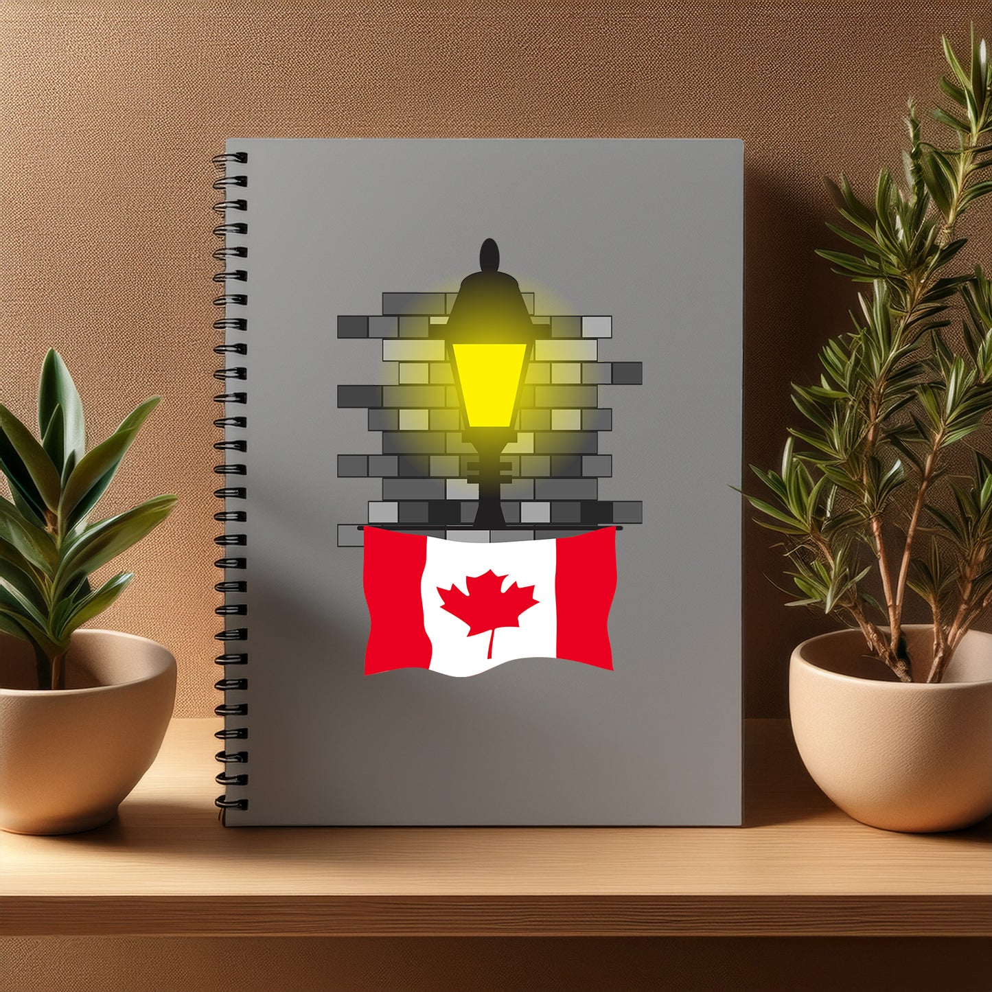 Canada Street Lamp Bricks Notebook