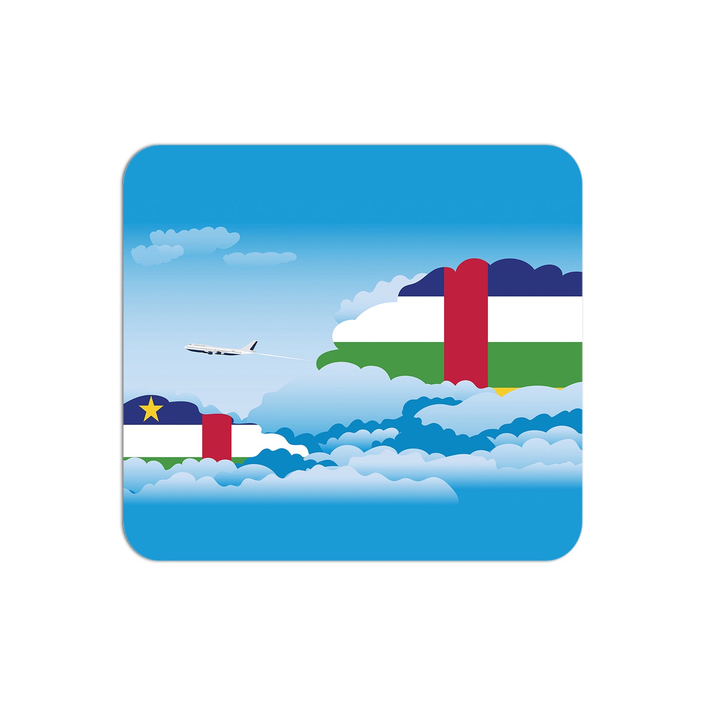 Central African Republic Airplane Airport Flight Day Clouds Mousepad