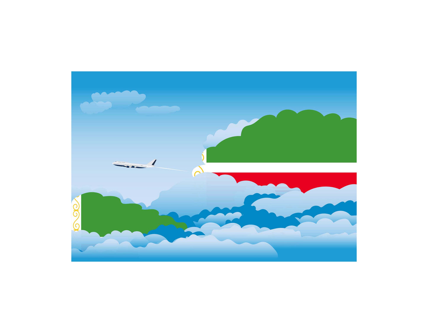 Chechen Republic Day Clouds Blankets & Throws | Soft Premium Blankets | City Posters Plus