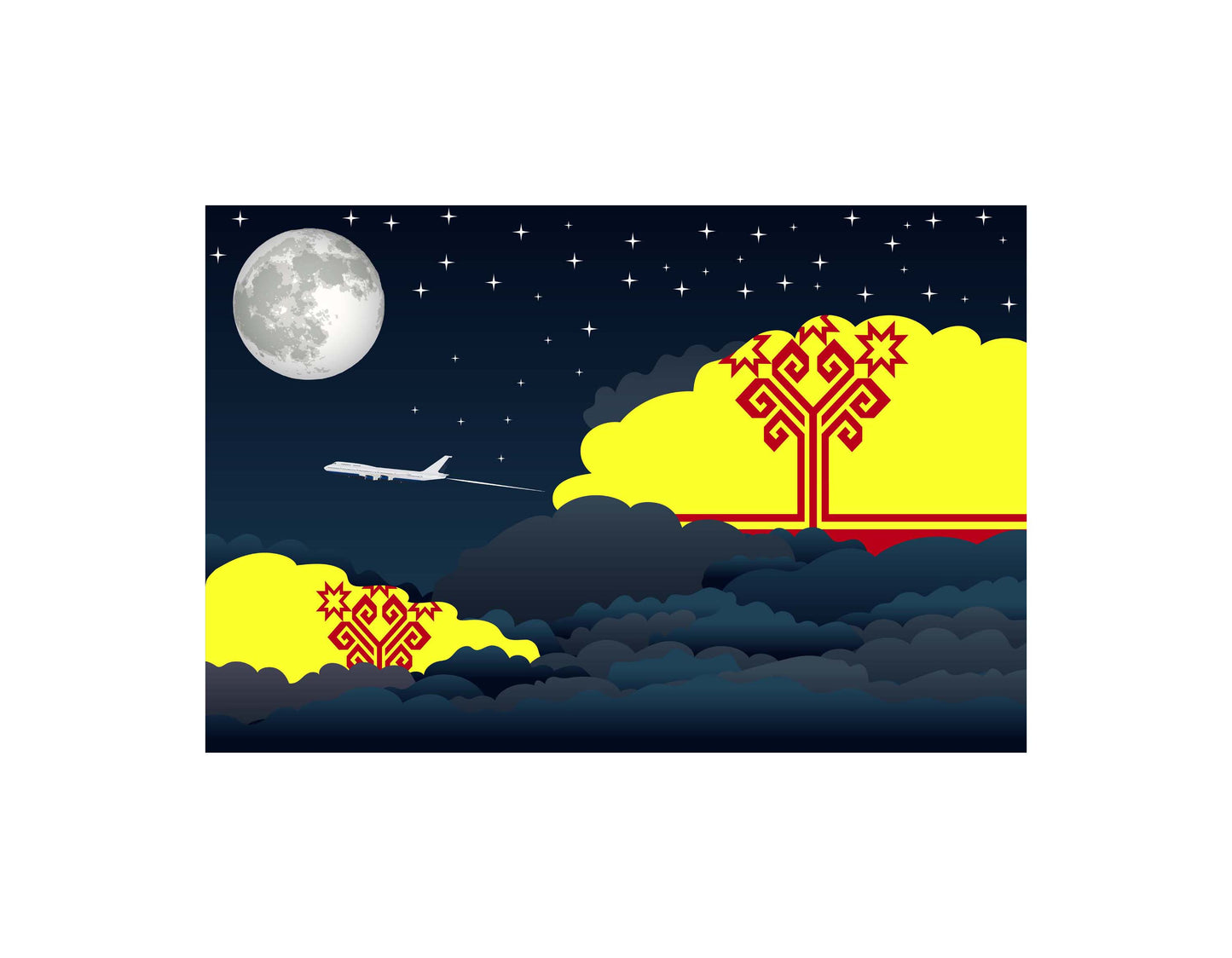 Chuvashia Night Clouds Blankets & Throws | Premium Soft Blankets | City Posters Plus