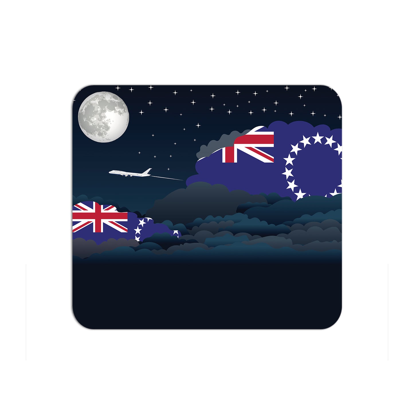 Cook Islands Airplane Airport Flight Night Clouds Mousepad
