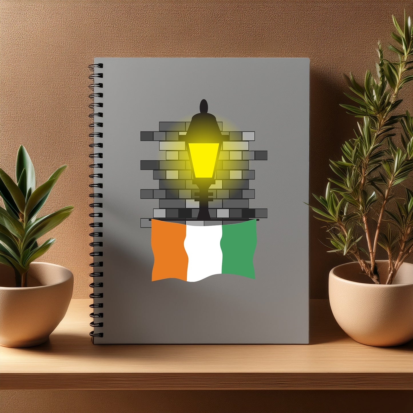 Cote DIvoire Street Lamp Bricks Notebook