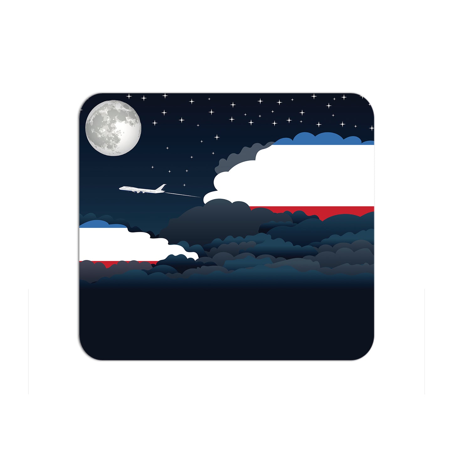 Crimea Airplane Airport Flight Night Clouds Mousepad