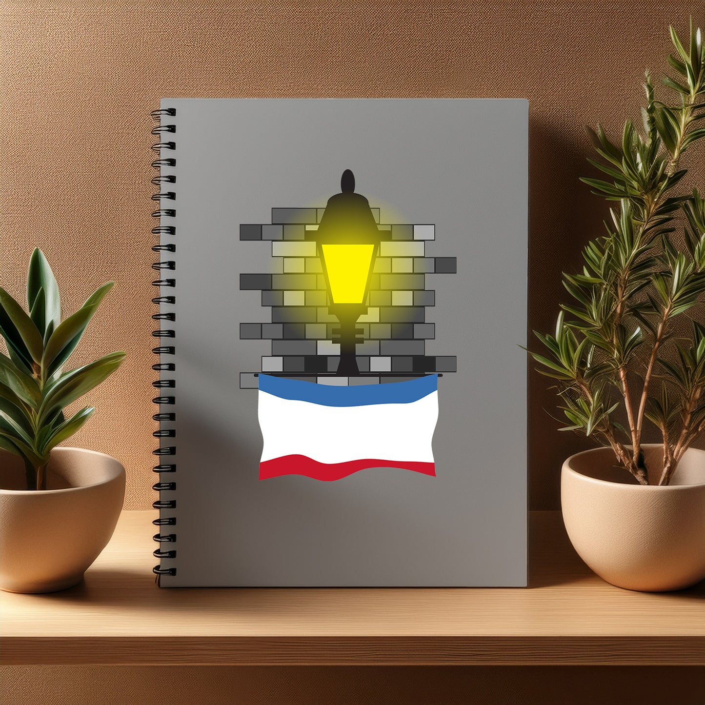 Crimea Street Lamp Bricks Notebook