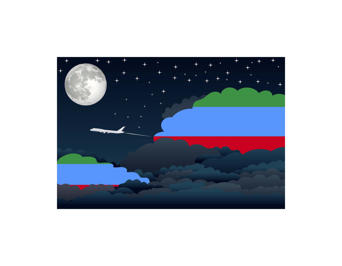 Dagestan Night Clouds Blankets & Throws | Premium Soft Blankets | City Posters Plus