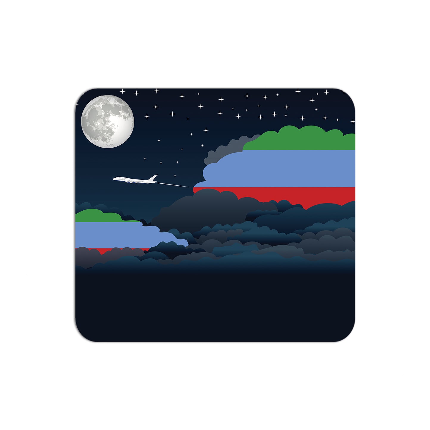 Dagestan Airplane Airport Flight Night Clouds Mousepad