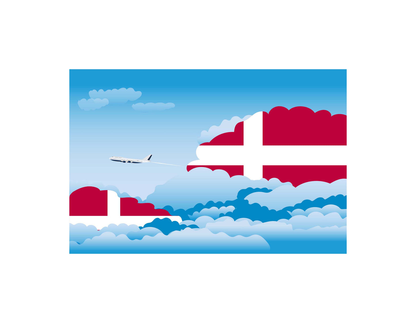 Denmark Day Clouds Blankets & Throws | Soft Premium Blankets | City Posters Plus