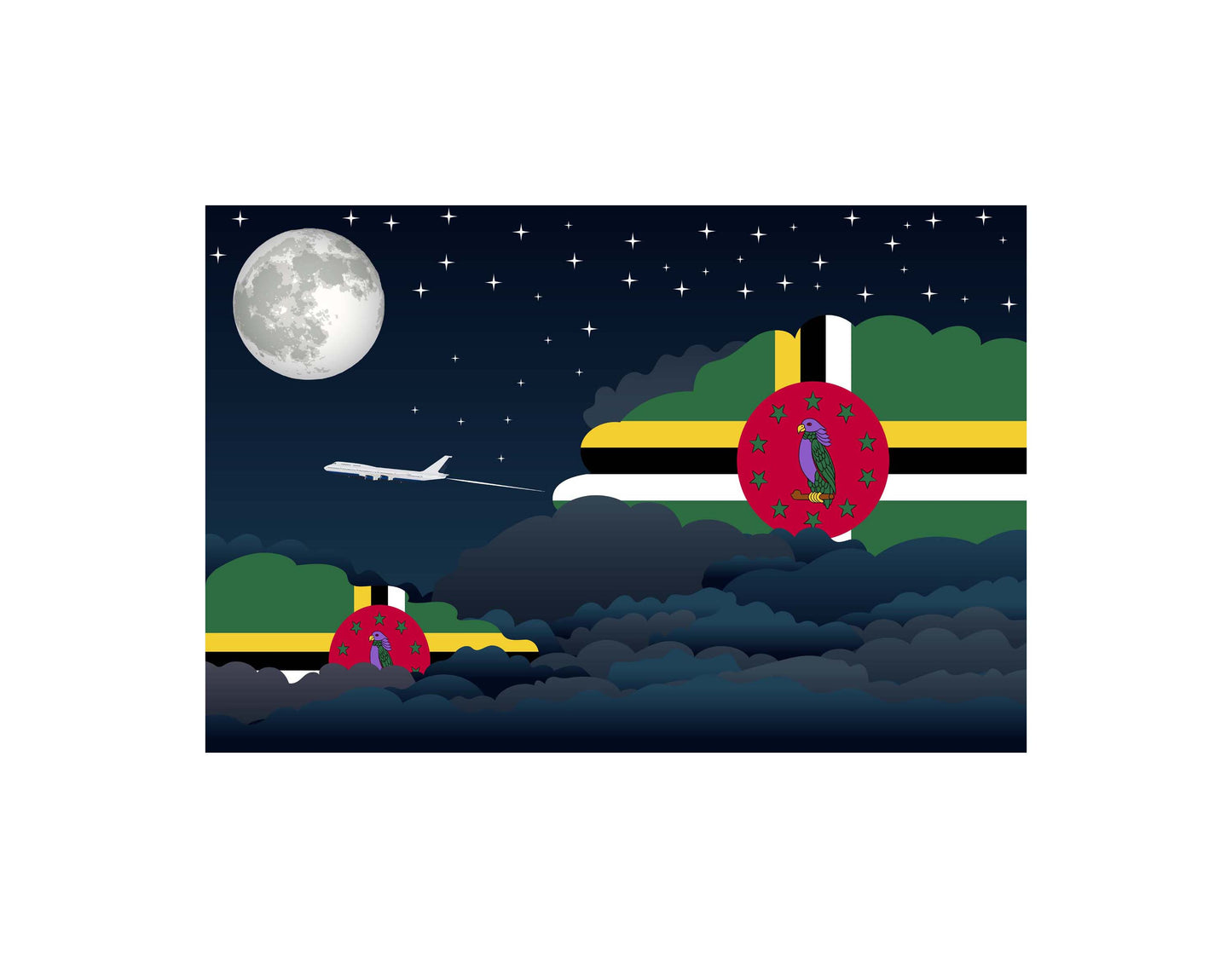 Dominica Night Clouds Blankets & Throws | Premium Soft Blankets | City Posters Plus