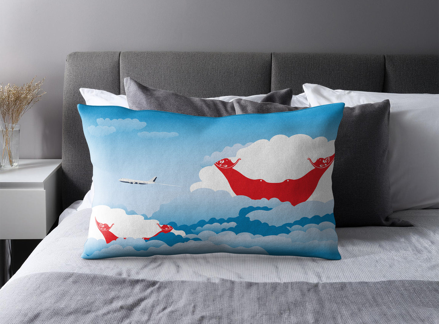 Easter Island Rapa Nui Day Clouds Pillow Case and Pillow Throw
