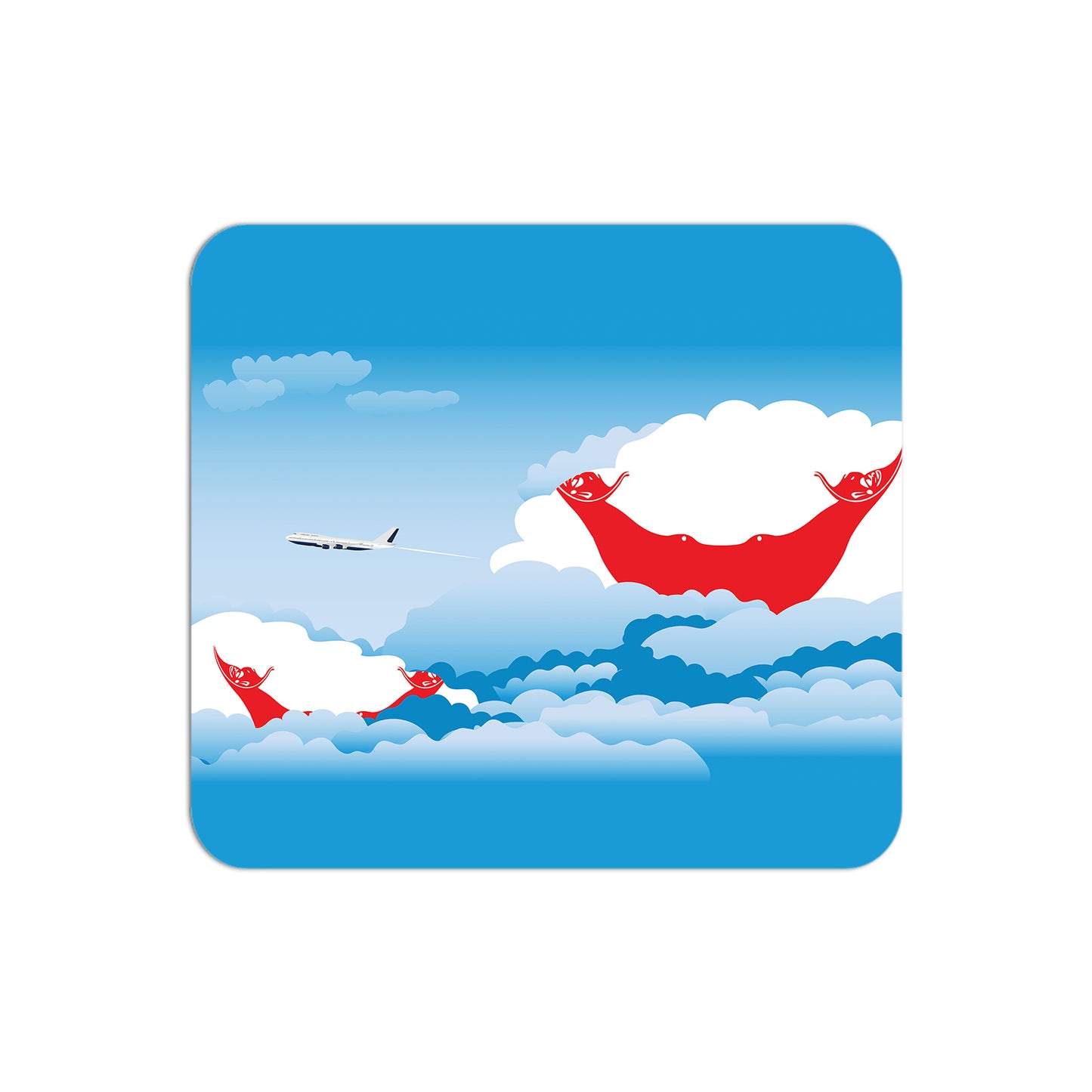 Easter Island Rapa Nui Airplane Airport Flight Day Clouds Mousepad