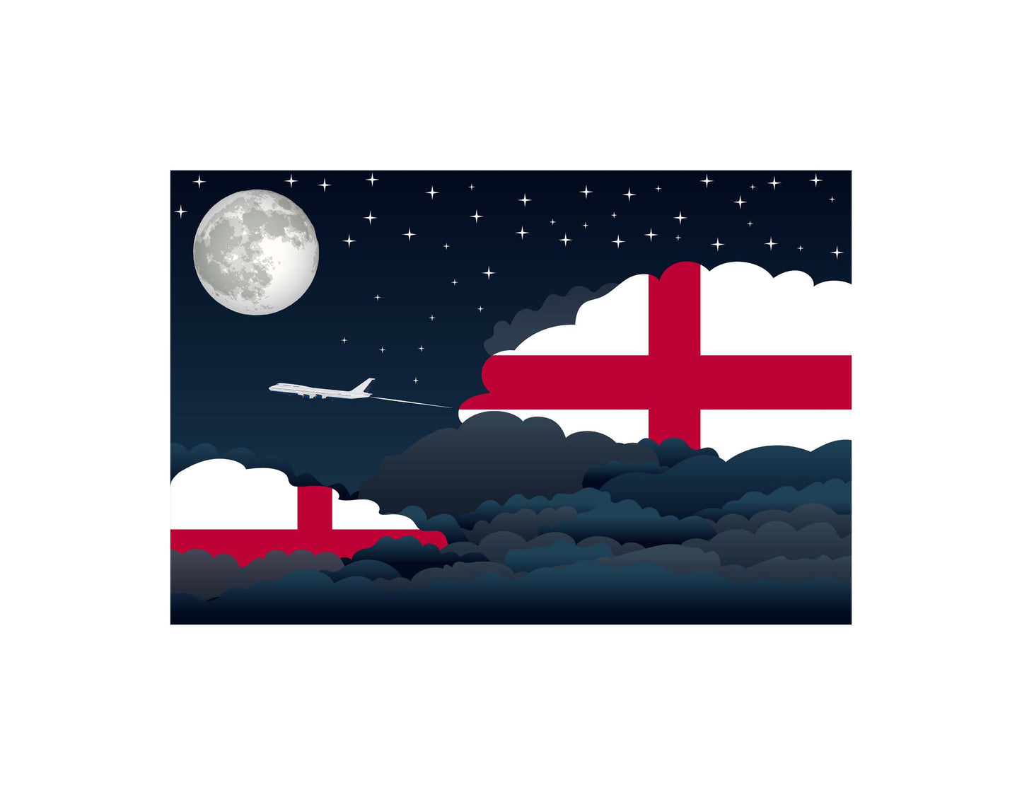 England Night Clouds Blankets & Throws | Premium Soft Blankets | City Posters Plus