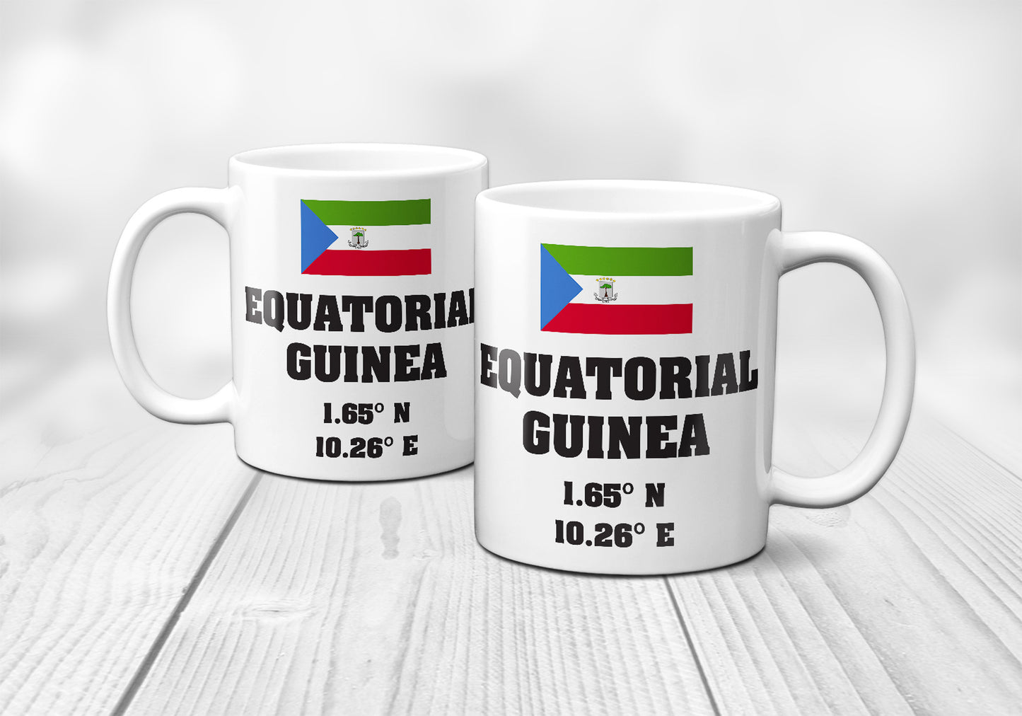 Equatorial Guinea Laitutude Longitude Mug