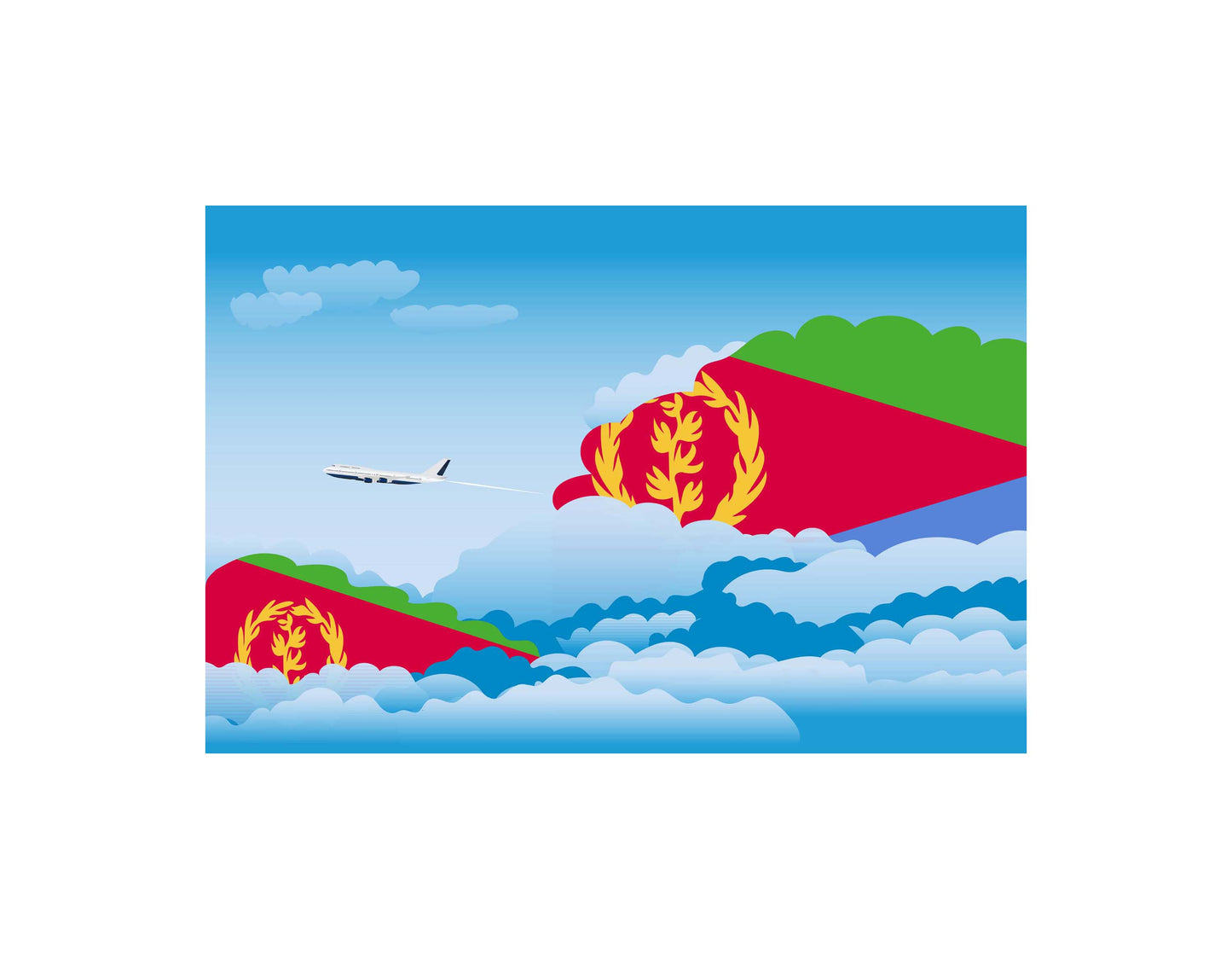 Eritrea Day Clouds Blankets & Throws | Soft Premium Blankets | City Posters Plus