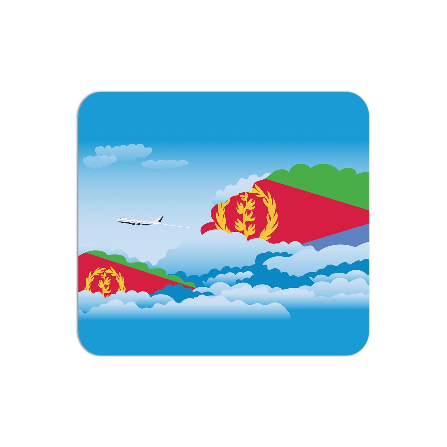 Eritrea Airplane Airport Flight Day Clouds Mousepad