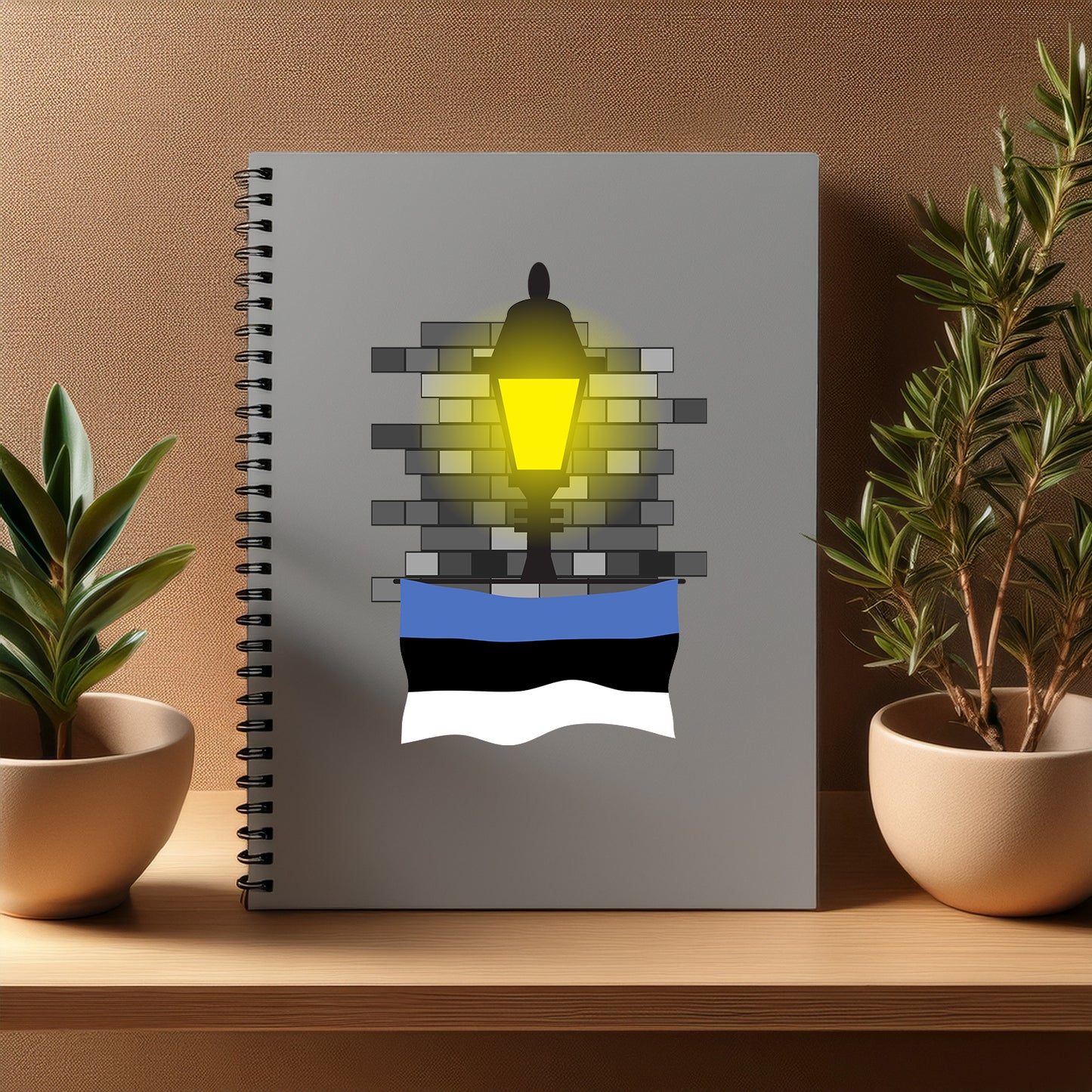 Estonia Street Lamp Bricks Notebook