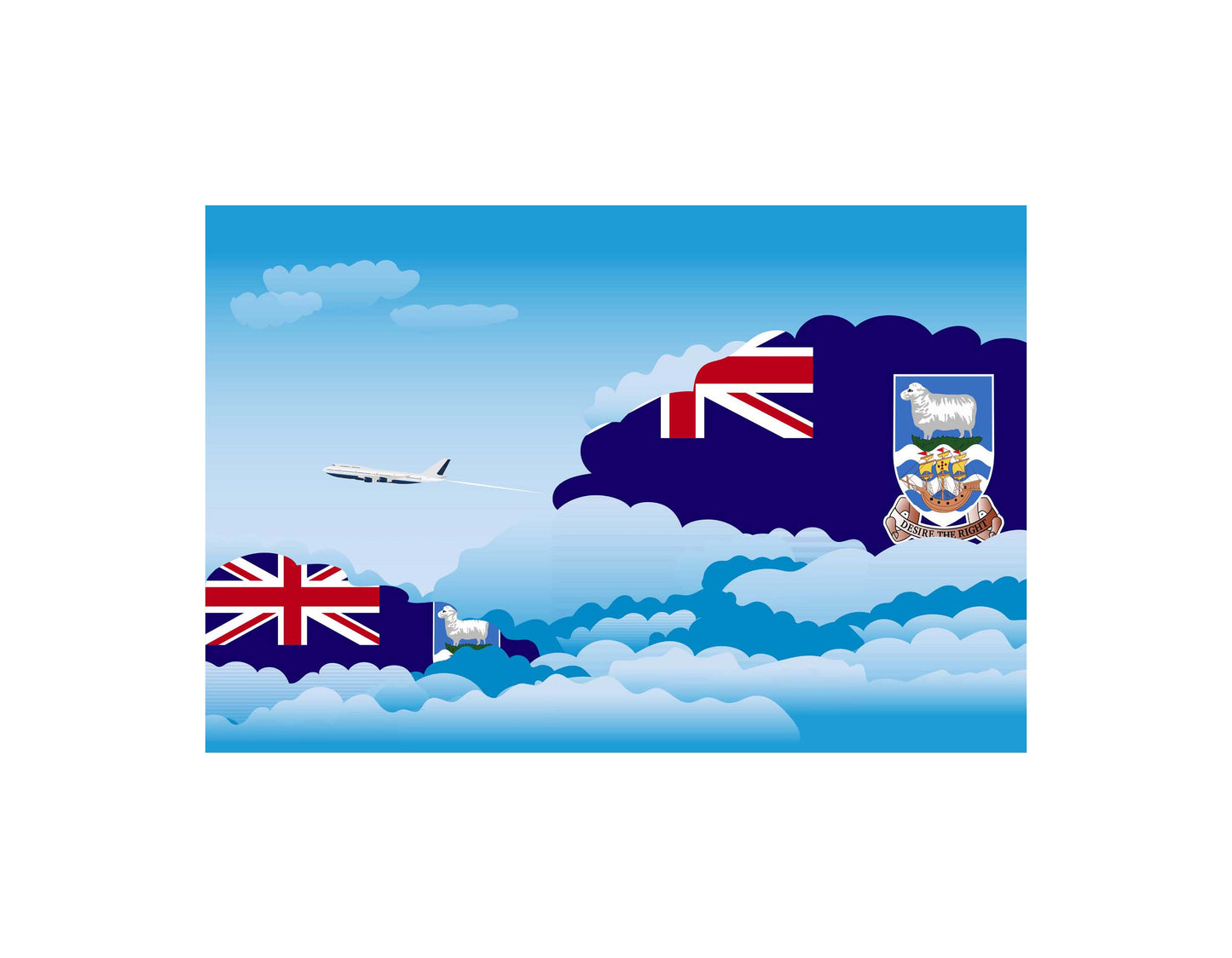 Falkland Islands Day Clouds Blankets & Throws | Soft Premium Blankets | City Posters Plus