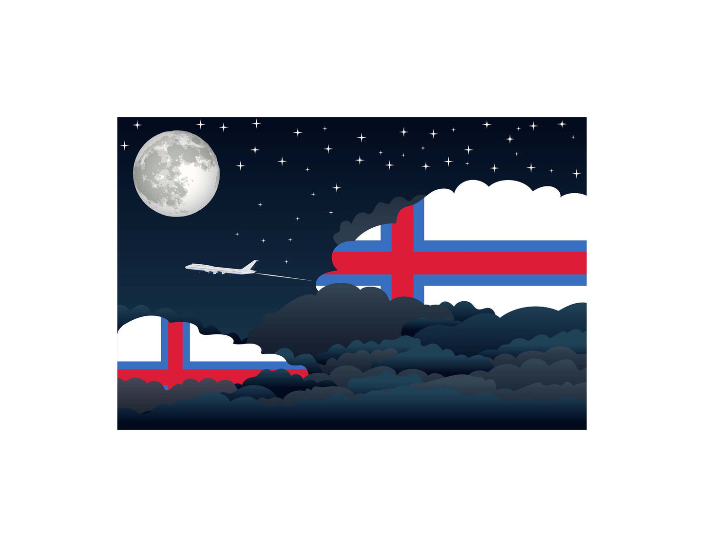 Faroe Islands Night Clouds Blankets & Throws | Premium Soft Blankets | City Posters Plus