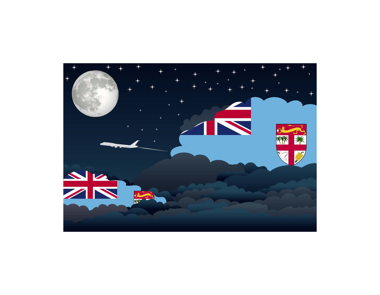 Fiji Night Clouds Blankets & Throws | Premium Soft Blankets | City Posters Plus