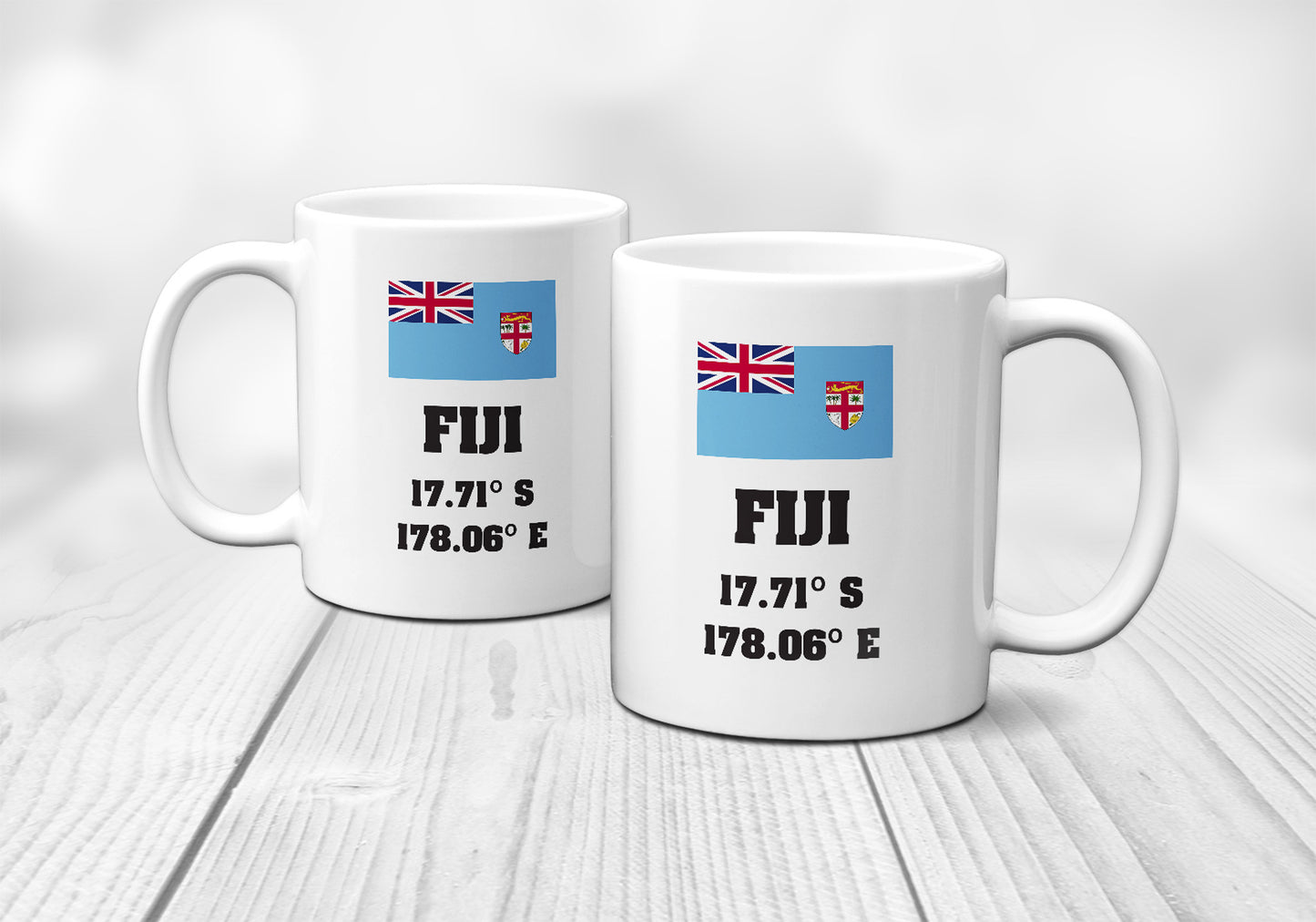 Fiji Laitutude Longitude Mug