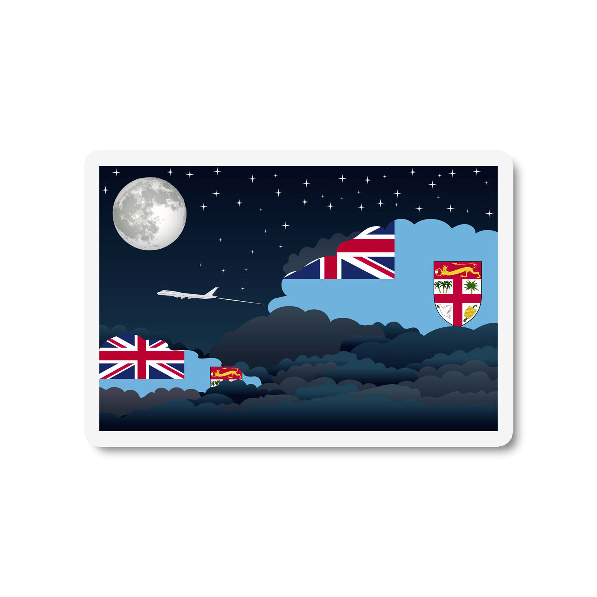 Fiji Night Clouds Fridge Magnet