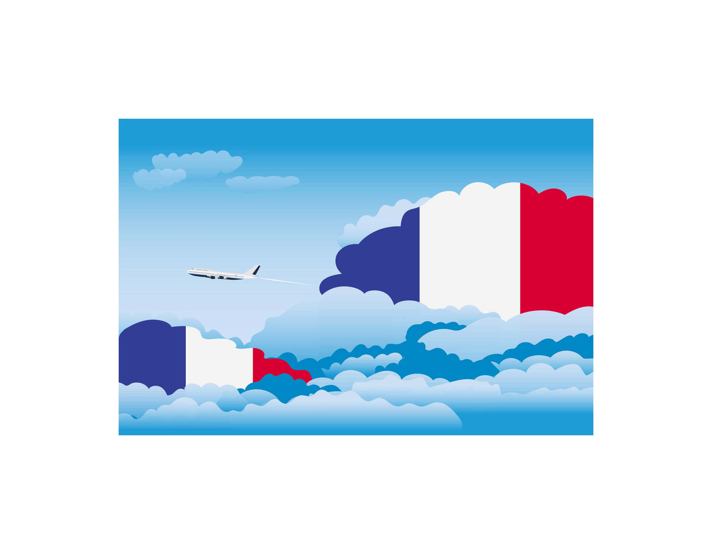 France Day Clouds Blankets & Throws | Soft Premium Blankets | City Posters Plus
