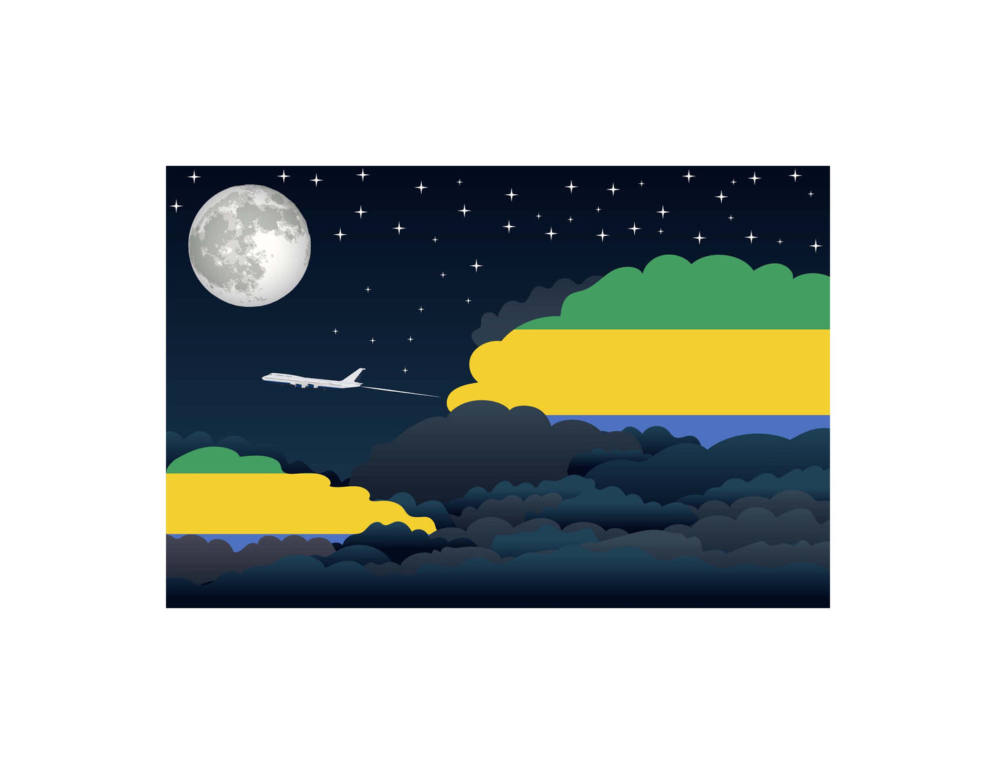Gabon Night Clouds Blankets & Throws | Premium Soft Blankets | City Posters Plus