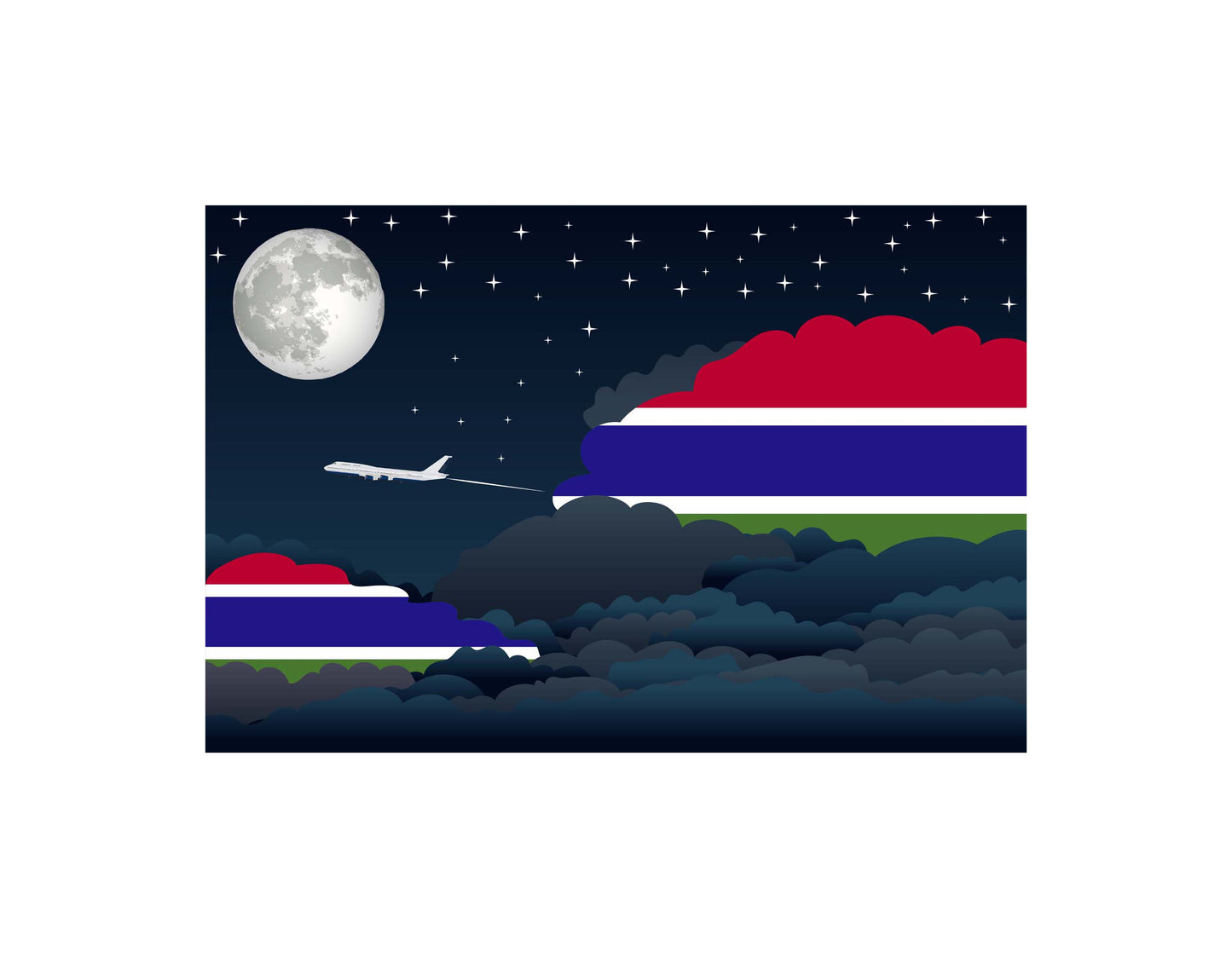 Gambia Night Clouds Blankets & Throws | Premium Soft Blankets | City Posters Plus