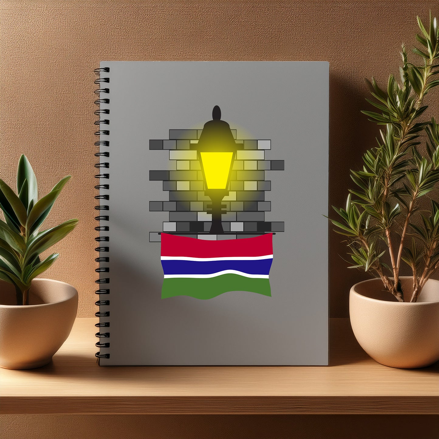 Gambia Street Lamp Bricks Notebook