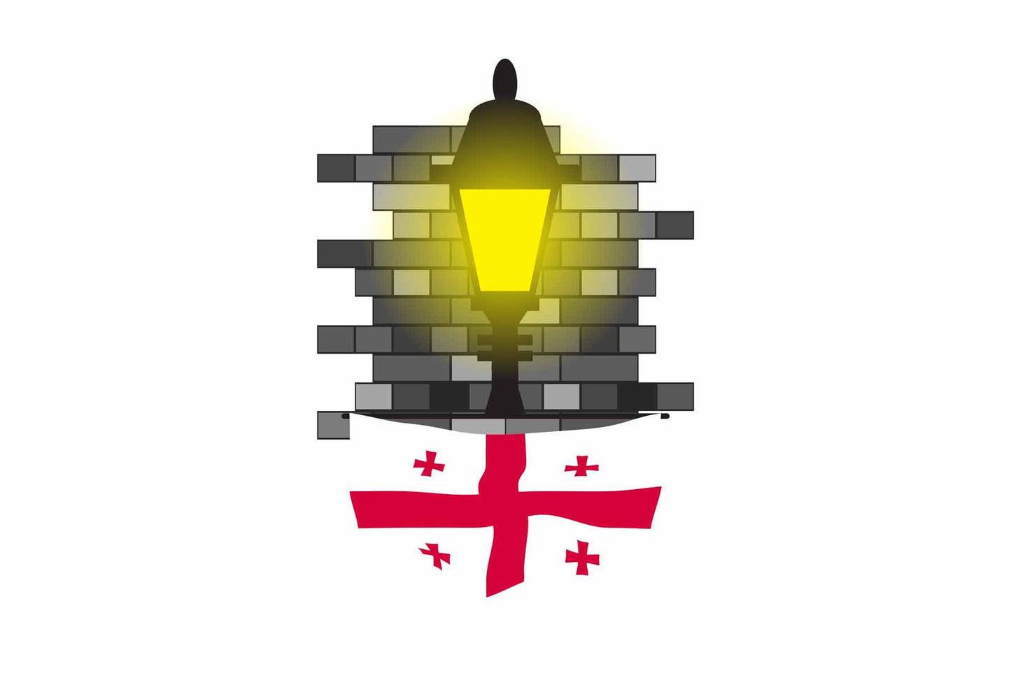 Georgia Street Lamp Bricks Fridge Magnet