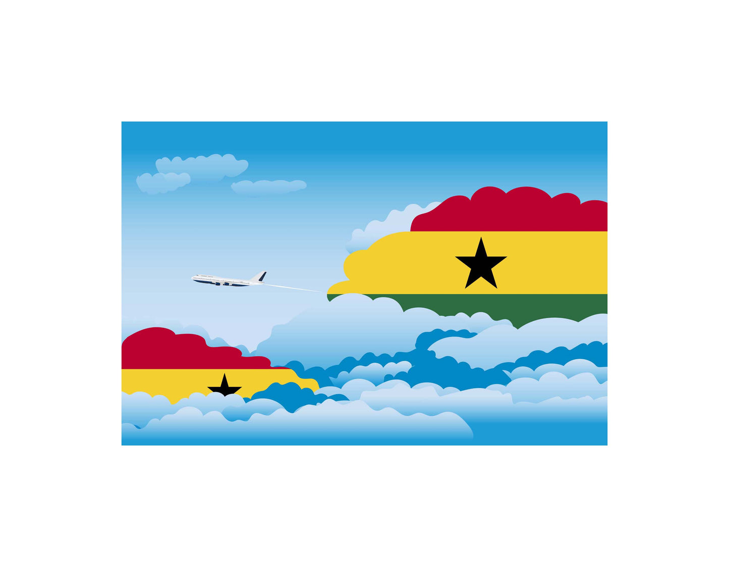 Ghana Day Clouds Blankets & Throws | Soft Premium Blankets | City Posters Plus