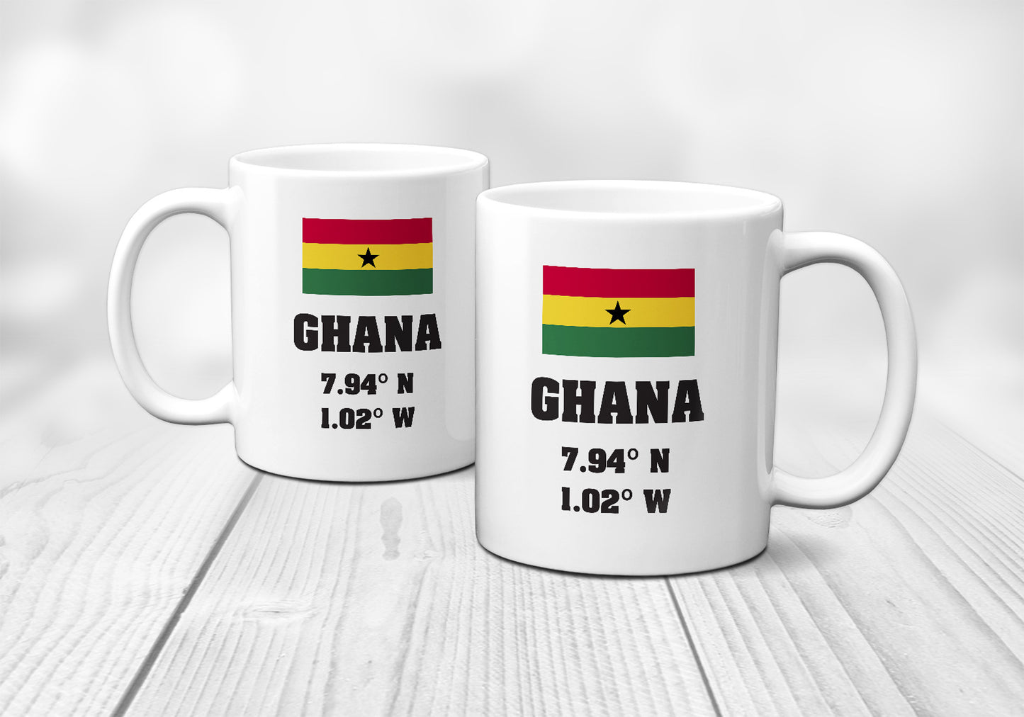 Ghana Laitutude Longitude Mug