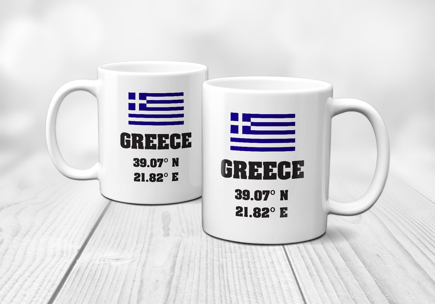 Greece Laitutude Longitude Mug