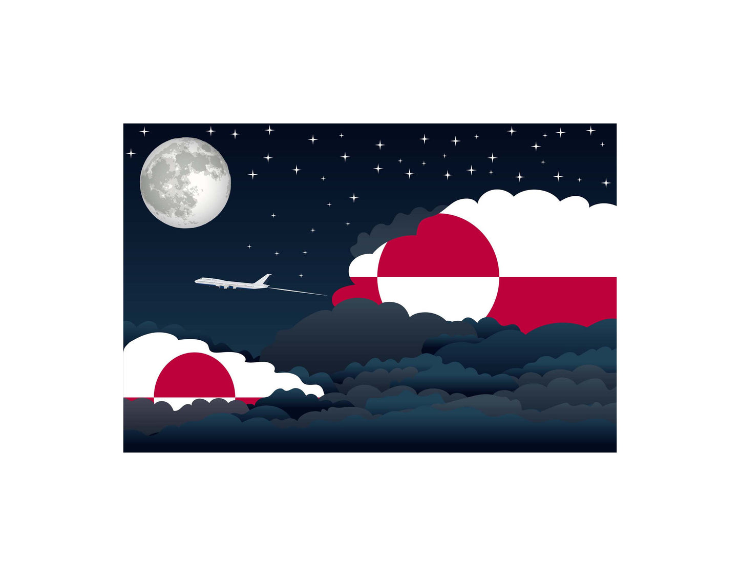 Greenland Night Clouds Blankets & Throws | Premium Soft Blankets | City Posters Plus
