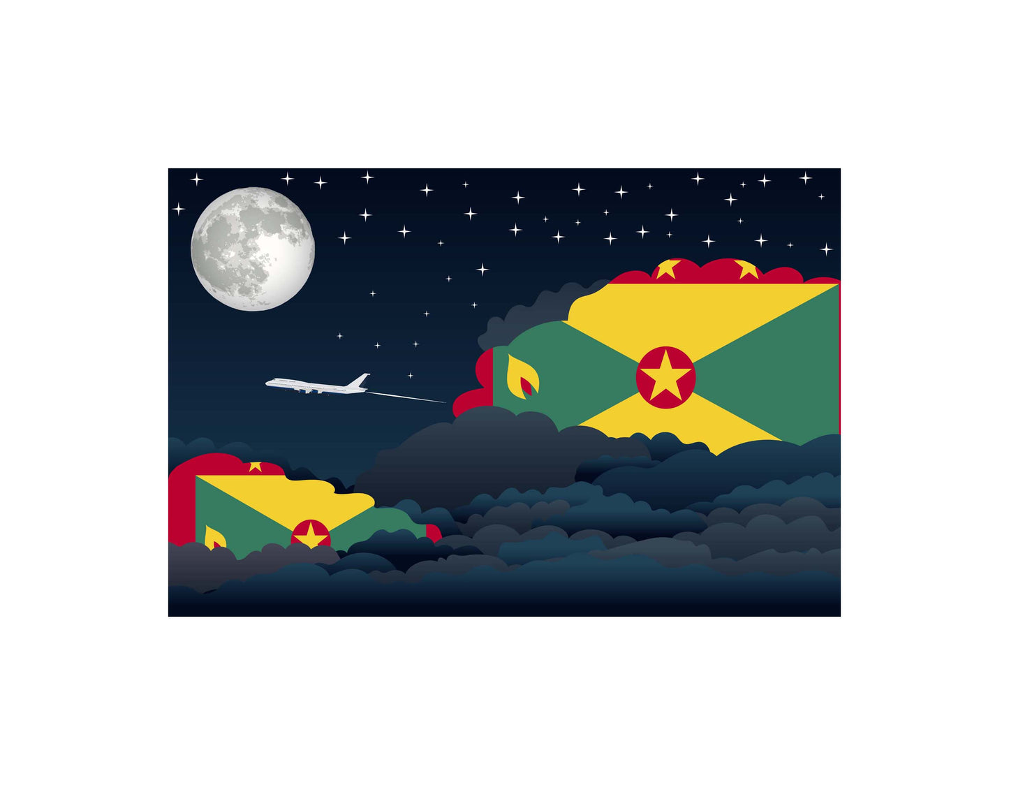 Grenada Night Clouds Blankets & Throws | Premium Soft Blankets | City Posters Plus