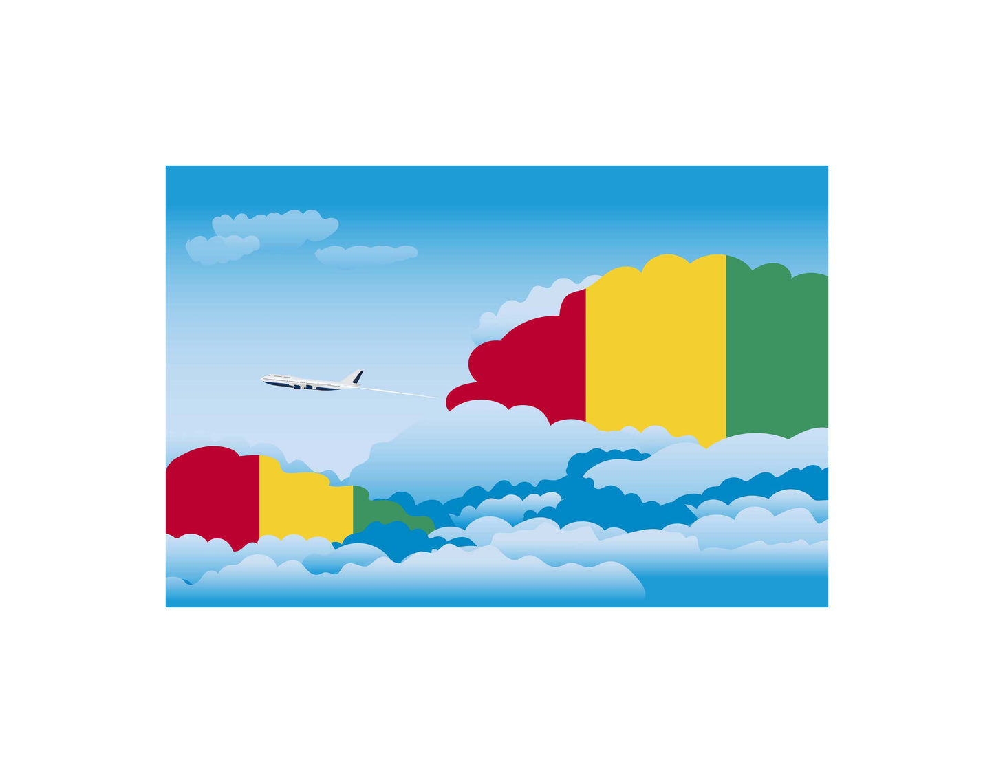 Guinea Bissau Day Clouds Blankets & Throws | Soft Premium Blankets | City Posters Plus