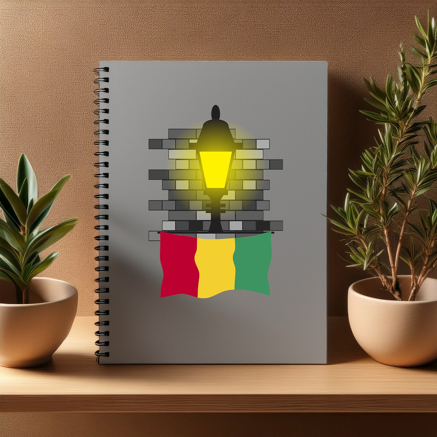 Guinea Street Lamp Bricks Notebook